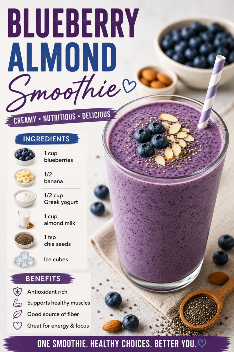 Blueberry Almond Smoothie 🫐
