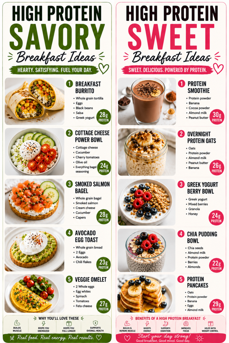10 High Protein Breakfast Ideas 🥚
