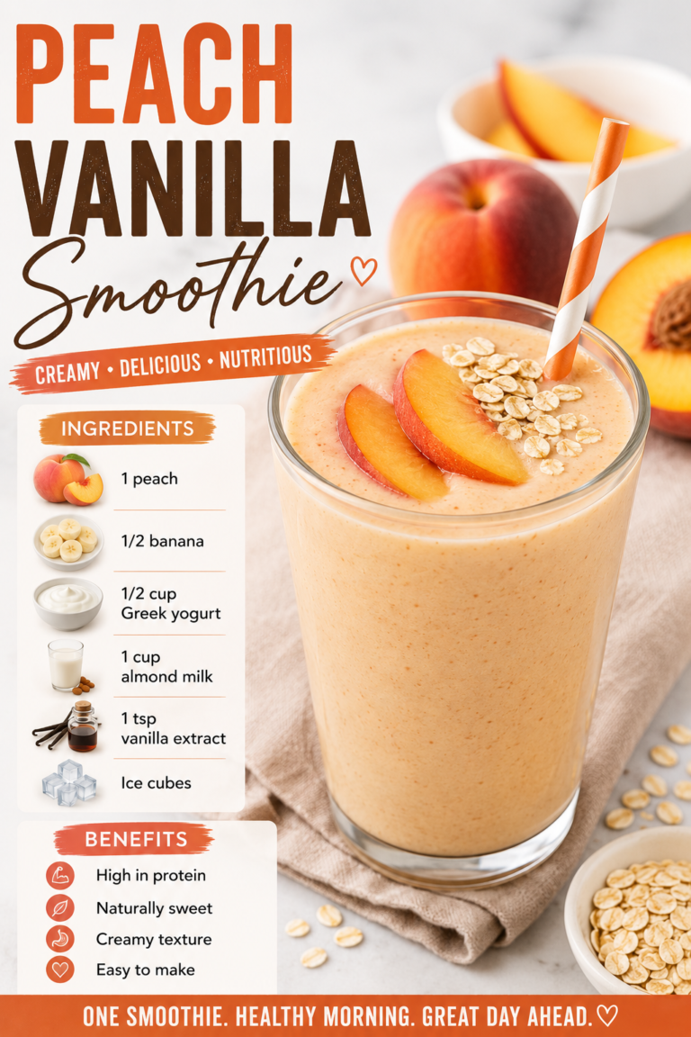 Peach Vanilla Smoothie 🍑