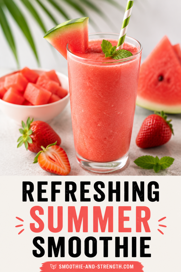 Refreshing Summer Smoothie 🍉🍓